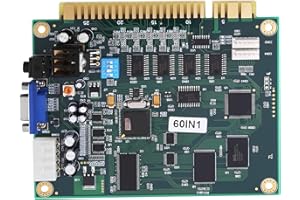 ACOUTO Tablero de Juegos Retro PCB Jamma, 60 Juegos Clásicos en Uno, Multijuegos Compatible Salida CGA VGA, Ideal para y Jugadores Retro, Juegos Vintage 80s 90s