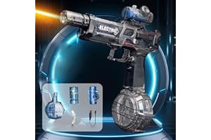 CHENRI Ultimate Battle Blaster Long Range Motorized Water Gun with Interactive Lighting, Electric Water Guns, Automatic Water Pistols, Powerful Water Blaster Pistols, Summer Water Toy for Pool Beach (Black)