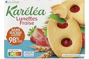 Karéléa - Lunettes Fraise - Sans Sucre Ajouté - Sans Huile de Palme - 175 g