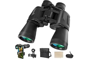 PTUI Binoculars for Adults 20x50 High Power - BAK4 Prism FMC Lens HD Waterproof Large Eyepiece Binoculars for Bird Watching Portable and Waterproof Binoculars for Stargazing Football Sightseeing