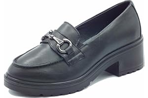 IGI&CO 4651500 Nappa Soft Nero Mocassini con Tacco Medio per Donna in Pelle
