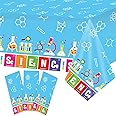 chiazllta Set of 3 Science Tablecloth Party Supplies Mad Sciencist Theme Birthday Party Decorations Laboratory Party Table Covers for Kids 108 x 51 inch Little Scientist Party Decorations