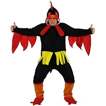 Hühner-Kostüm Für Erwachsene – Gelber Jumpsuit Mit Kapuze & Schwanz, Einheitsgröße, Für Party & Karneval
