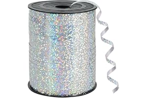 BEISHIDA 500 Meter Silber Ballonband Geschenkband Geschenkverpackung für Party Festival Art Craft Dekor Florist Blumen Dekoration