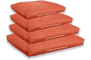 Kosiproducts Beanbag Floor Cushions Pillow Plush Velvet 100% Soft Polyester-Pumpkin-84x65