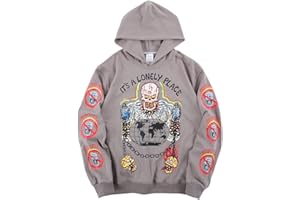 NAGRI Men's Graphic Hoodie It's Lonely Place Pullover Hooded Sweatshirt