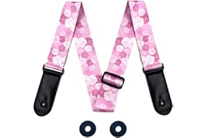 YMTHamaz3 Correa de guitarra rosa niña