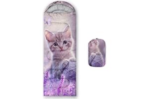 HOSIMA Dear Hunting Pattern Cold Weather Sleeping Bags for Adults,Black Light Weight Sleeping Bags for Kids Adults,WaterProof Sleeping Bags for Outdoors Hiking.