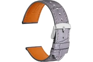 WOCCI Cinturini per Orologi in Pelle, Pelle Italiana, Grana di Alligatore Goffrato, Scegli Colore e Larghezza 14mm 18mm 19mm 20mm 21mm 22mm