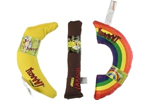 YEOWWW! Cataire Toy Variety Pack â~ Cigare et Banane et Arc-en-â. Made in USA 1 Paquet 3 Jouets