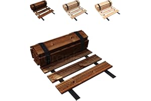 Floranica Sentiero da Giardino gradini Decorativi in Legno Assi di Legno larice Piastrelle per Esterno per Il Giardino, Balcone Larghezza 30cm Lunghezza in Metri Colore: Marrone