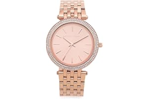 Michael Kors Montre Darci pour Femme, Mouvement à Quartz Trois Aiguilles, Ton Or Rose, Bracelet en Acier Inoxydable
