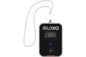 VLOXO Car, Vehicle, Aircraft Carbon Monoxide Alarm Detector, Portable CO DETECTOR Fast Low-Level 9ppm for Vehicles, Police, Pilots, Travel, Bus, Trucks | Metal Body, Small 2oz