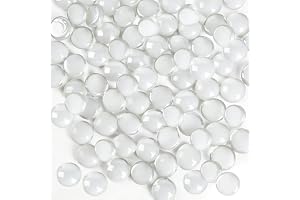 Ezitruz Glasnuggets Klar, 1600 g Glasstenar, Muggelstenar Glas 17-19 mm, Vasfyllningsstenar, Dekorativa Glasstenar, Konstgjorda Kristallstenar för DIY Vaser Akvarium Blomkruka Deko (ca. 350 STK)
