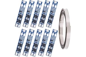 Youmile 10PCS 2S 7,4 V 8,4 V 8A Lithiumbatterie Schutzplatine 18650 Lademodul BMS Leiterplattenschutzplatine für Li-Ionen Lithiumbatteriezelle mit Nickelstreifen