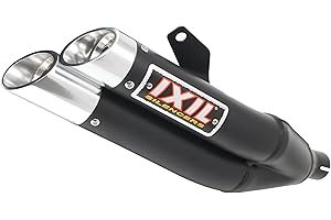 IXIL - Pot d'échappement SUZUKI GSR 750 11-16/GSX-S 750 '17 (Euro3/Euro4) DUAL HYPERLOW BLACK XL L3XB System, noir homologué