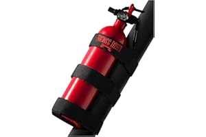 Badass Moto Supporto estintore per Jeep Wrangler Roll Bar - Facile 1 Min. Installare Senza Attrezzi per JK JKU JL TJ CJ. Accessori per Regali Jeep Lover Estintore Non Incluso
