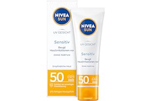 Nivea Sun Uv Sesitiv Krem Przeciwsłoneczny do Twarz, 50 ml