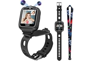 EURHOWING Kinder Smartwatch mit GPS Telefon Uhr, 4G WiFi Videoanruf Smart Watch mit 360°Drehbar & Dual-Kamera SOS, Schrittzähler, Weihnachten Geburtstag Spielzeug Geschenke für Kinder Jungen Mädchen