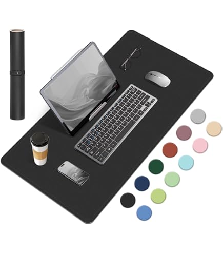 Tappetino Mouse Gaming Tappetino Da Scrivania In Pelle PU 120x60cm - Antiscivolo, Impermeabile, Bianco Avorio Tappeto Scrivania