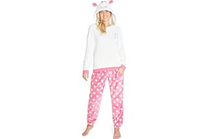 Disney Pigiama Donna Invernale Pile Stitch Minnie Minou Simba Winnie The Pooh