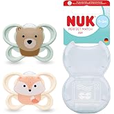 NUK Perfect Match Air Pacifier | 0-2 Months | Orthodontic Pacifiers That Facilitate Ventilation and Prevent Irritation | 95%
