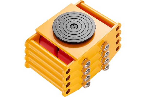 VEVOR 4 x pansarhjul, , transportunderrede, 280 x 210 x 105 mm, transporthjul av kolstål, industriskoter med 4 PU-riktningshjul, skoter, diameter 135 x 9 mm, roterande platta, möbeltransportstöd