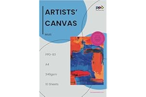 PHOTO PAPER DIRECT PPD A4 10 Fogli Di Tela Per Stampanti A Getto D'Inchiostro Inkjet, 340g - PPD-83-10