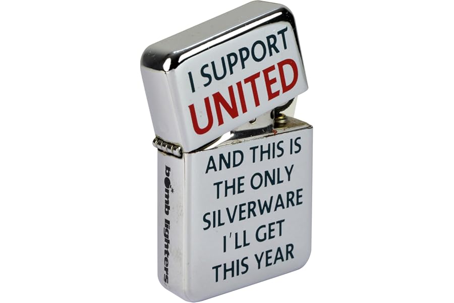Funny Gift for Manchester Utd football fan Joke I Support Man United Lighter