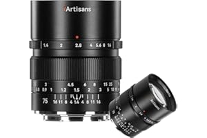 7Artisans 75mm F1.4 pour Canon RF-Mount Objectif,Plein Format Lentilles Mise au Point Manuelle Compatible avec Canon RF-Mount EOS-R EOS-R3 EOS-RP EOS-R5 EOS-R6
