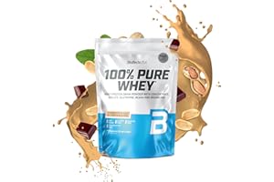 ‎BIOTECHUSA BioTechUSA 100% Pure Whey | Białko w proszku z BCAA i glutaminą | Bezglutenowe, bez oleju palmowego | 21g białka w porcji, 454 g, Czekoladowe Masło Orzechowe