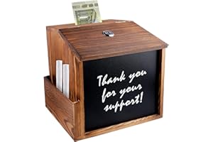 MEYAGOT Caja De Sugerencias De Madera, Caja De Sugerencias, Caja De Donaciones Con Cerradura Y Bolígrafo Buzón Para Montaje En Pared Buzón De Madera Caja De Votación Urna De Elección