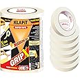 KLAPiT GRIPX: Multipurpose Masking Tape for Home, Office & Crafts - Strong Adhesive, 24mm X 46m - Ideal for Painting, Decorating, School Supplies, DIY Projects & More! [6 Rolls]