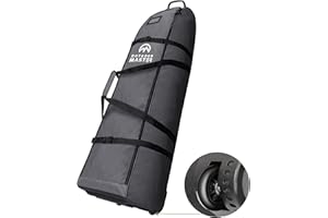‎OUTDOORMASTER OutdoorMaster Gepolsterte Golf-Reisetasche mit verstärkten Rädern, 900D strapazierfähiges Oxford-Gewebe, verschleißfest und wasserdicht, weiche Seiten