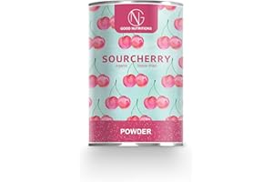 GOOD NUTRITIONS Poudre de cerise d'acide - cerise acide bio séchée au congélateur | bio | freeze-dried sour cerise | good-smoothie | 100% fruit | sans additifs + nombreuses vitamines | 120 g
