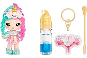 Yummiland Lip Gloss Doll: Mystery Color Change - Phoebe Frappe - Includes 1 Doll, DIY Lip Gloss + Removable Keychain, Cosmetic Play, Collectible, Suitable for Children Ages 4+