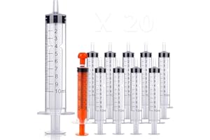 M4CQSBLE 20 Stück 10ML Spritze,3ML-550ML Wiederverwendbare Spritze, Dosierspritze Ohne Nadel, Werkzeuge für Flüssigkeitsmaß Spritzen, Futterspritze, für Labor,Tierfütterung, Pflanzenbewässerung