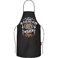 RAHMENLOS Grillschürze Kochschürze Küchenschürze als Geschenk zum 50. Geburtstag Baumwolle