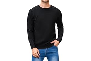 iClosam Maglione Girocollo Invernale da Uomo,Maglioni Morbido e Caldo in Misto Cotone a Maniche Lunghe, Maglia Basic Tinta Unita, Comodo Pullover da Uomo per Tutti i Giorni