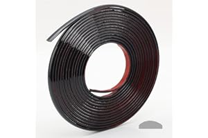 GKKBUFF Black Self Adhesive 3d Wall Edging Strip Peel and Stick Trim Seam Wall Sticker Decor Tape Decorative for Ceiling/Corner/Mirror/Furniture/Door/Wardrobe/Home and Auto Decor (1.2CM*5M/0.47IN*16.4FT)