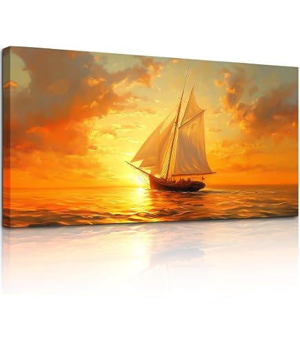 Giallobus - Impression sur toile - Vincent Van Gogh - Fleurs d'amandier - Cadre en toile de qualité supérieure - 140L x 100l cm - Tableaux modernes pour la maison