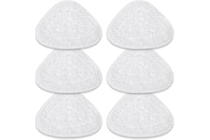 AWINKER 6 Ersatzbezug für V Steam Ersatzbezug Dampfreiniger Ersatz Microfaserbezügen V Wischmopp Bodenwischer Spray Steam Tücher Ersatzbezüge Weiß