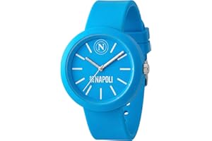 Clondo Orologio Da Polso Analogico, Idea Regalo Per Napoli Fan, Cassa 38mm e Cinturino Silicone, Scatola Ufficiale