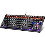Rii RK908 7 color Mechanical Gaming keyboard 88 Keys LED backlit Wired Keyboard 9 backlight Modes RGB PC Windows Mac keyboard