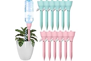 Atuoxing 12-częściowy zestaw do automatycznego nawadniania, butelka do nawadniania kropelkowego, system nawadniania ogrodu, regulowany system nawadniania roślin, na balkon