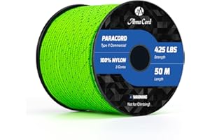 Abma Cord Paracord 3mm 3 Strands Parachute Cord 100% Nylon Rope - Max. 192kg (425lbs)