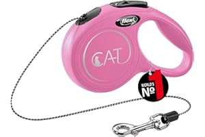 flexi® CAT Cordón 3 m pink, correa extensible para gatos hasta máx. 8 kg