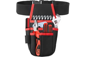 LTLSZRN Bolsa de herramientas para electricista, organizador multifuncional, Bolsa de Herramientas, Bolsa Organizadora de Herramientas, Bolsa de Herramientas Multifuncional(Rojo)