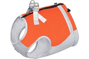 POO4KARK 1 Stück Sommer-Hundeweste, sofortige Hundekleidung, atmungsaktives Hundekostüm für Spaziergänge, Hunde-Shirts, Sommer-Tanktop, Eisweste für kleine Hunde, Katzen, Spaziergänge, Zubehör (Orange, S)