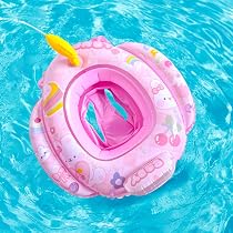 Bouée Bébé Gonflable Animaux - Siège De Natation Enfant Antidérapant | Poignées Sécurisées | PVC Solide | Design Mignon Fourmi/Cerf/Cygne